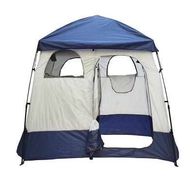 China Diagonal tying type large size changing dressing gown shower tent for two people cheap waterproof camping fiberglass factory prices for sale