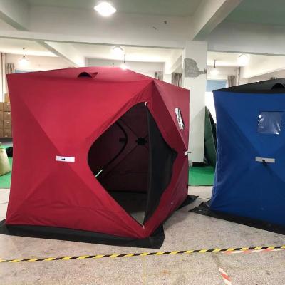 China Camouflage/Field Game Winter Fishing House Ice Fishing Tent Ice Fishing House Warm And Snow Resistant Cotton Tent for sale