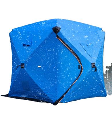 China Camouflage Game / Quick Freezing Field Up Fishing Tent Large Space Ice Fishing Tent Windproof Warm Ice Fishing House Outdoor Winter Tent for sale