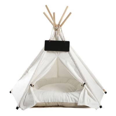 China Factory Outlet Breathable Outdoor Camping Wooden Dog Cat Show Tent Canvas Oxford Fabric for sale