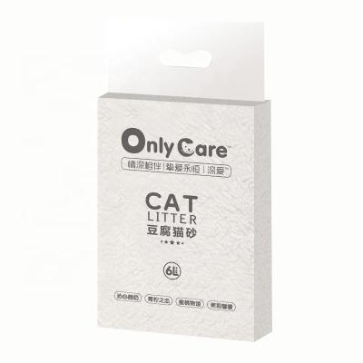 China Best Selling Stocked Strip Form Natural Eco Friendly Water Soluble Good Tofu Cat Litter for sale