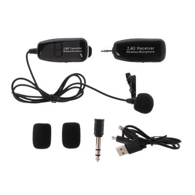 China 2019 Pro Wireless Lavalier Microphone Clip Link 2.4G Crust Microphone 2019 Wireless Lapel MIC Guitar Pickup For Speaker for sale