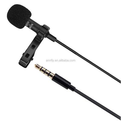 China Hands Free Microphone 3.5mm Lapel Microphone High Quality Lavalier Microphone For iPhone , Smartphone for sale