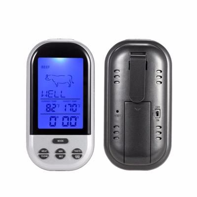 China Household BBQ Grill Smoker Digital Meat Thermometer with Remote Sensor Probe Temperature Measure Wireless Remote Kitchen Oven Food Cooking for sale