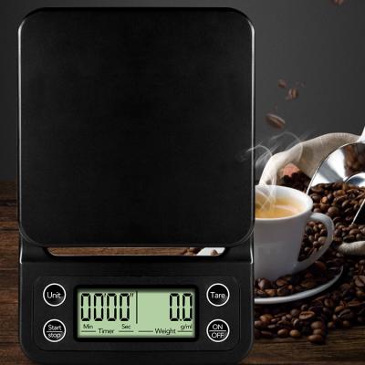 China With Scale Tray Good Quality Digital Coffee Scale Timer 3kg /0.1g Household Kitchen Scale for sale