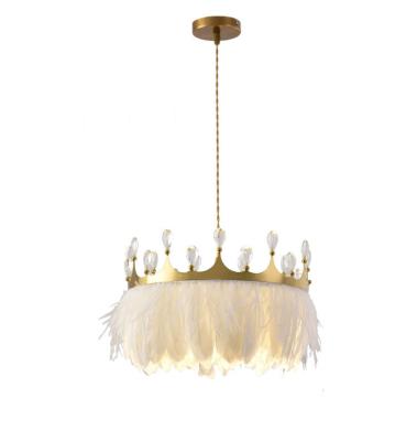 China Modern Romantic Home Pendant Lights Modern LED Chandeliers Feather Pendant Lights for sale