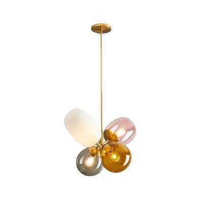 China 2019 new beautiful modern simple decorative bubble modern colorful glass chandelier pendant lamp for living room for sale