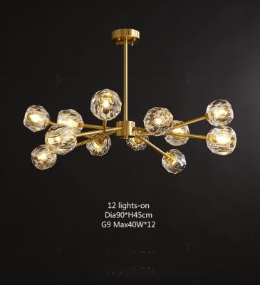 China Wholesale Modern Crystal Chandelier Luxury Gold China Crystal Pendant Lamp For Home for sale