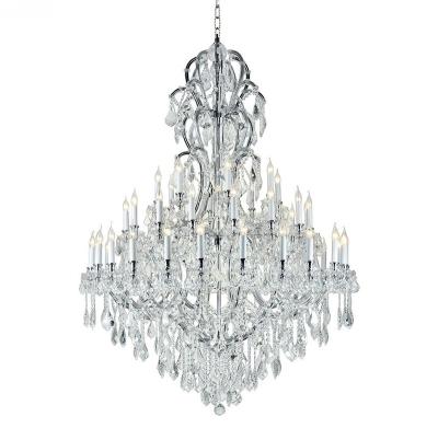 China Maria Theresa Crystal Chandelier Traditional Royal 48 Light Chrome Color Hotel Villa Lobby Application Large Chandelier Pendant Lamps for sale