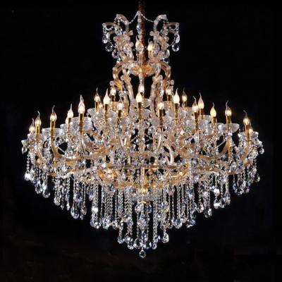 China Luxury K9 Duplex Quality Maria Theresa Crystal Chandelier Contemporary European Style Living Room Large Crystal Chandelier For Events for sale