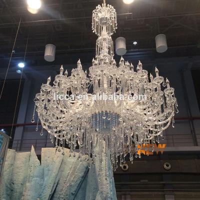 China K9 Lobby Traditional Luxury Large Crystal Chandelier Long Spiral Staircase Crystal Chandelier for sale