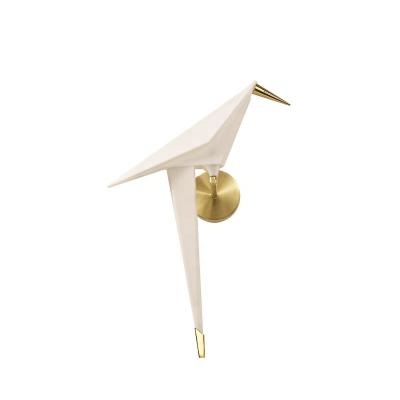 China Art Peace and Love Paper Crane Shaped Wall Lamp Hotel Bedroom Bedside Bird LED Wall Light Modern Fairy Lantern for sale