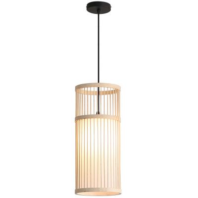 China Modern Simple Decorative Natural Bamboo Pendant Light China Style Rattan Pendant Lamp Indoor Woven Lights For Kitchen for sale