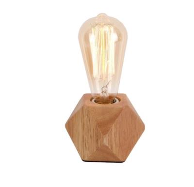 China Factory price contemporary promotional hotselling wood energy saving small lamp base table lamp night light for sale