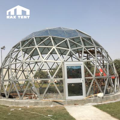 China Water proof 10m eco dome tent roof glass dome with low-e glass dome house for sale