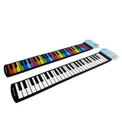 China Portable Digital Preschool Studying Music 49 Keys Roll Up Piano Flexible Keyboard Electric Piano For Beginner Education Kids GIF for sale