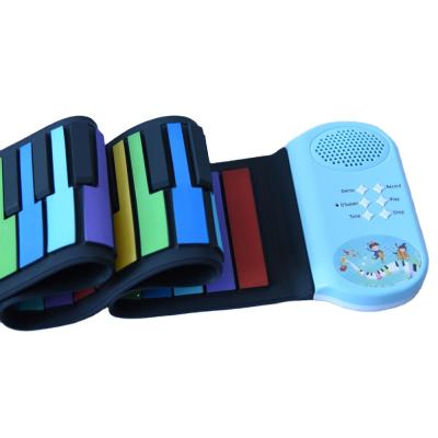 China Factory Supplier New Eco-friendly Material Folding Piano Keyboard Colorful Kids Toy Piano Keyboard for sale