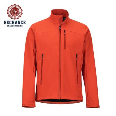 China Viable Wholesale Spring Jacket Polyester Spandex Waterproof Men's Orange Softshell Jacket for sale