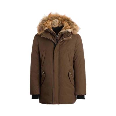 China New Fashion Viable Design High Quality Mens Brown Heavy Padded Jacket With Hoodie Coat for sale