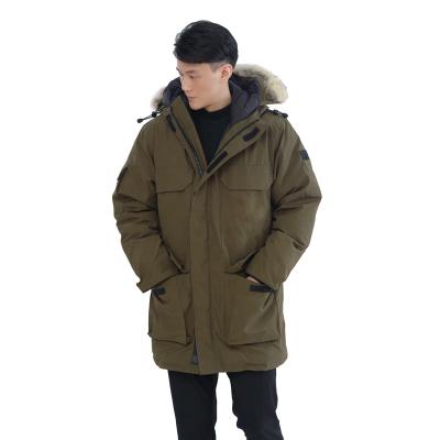 China China New QUICK DRY Wholesale Customized Design Long Coated Big Pockets Fur Hooded Men Padded Jacket for sale