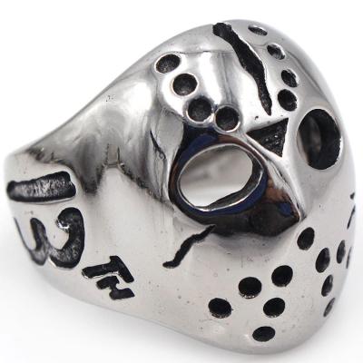 China FASHIONABLE Men's Ring Titanium Steel Biker Jason Hallows Day Antique Cool Male Custom Ring for sale