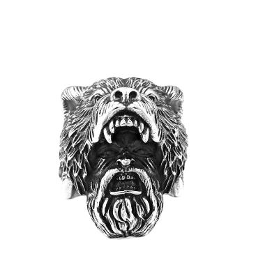 China New Stainless Steel Ring Viking Bear Personality FASHIONABLE Men's Retro Jewelry Wholesale for sale