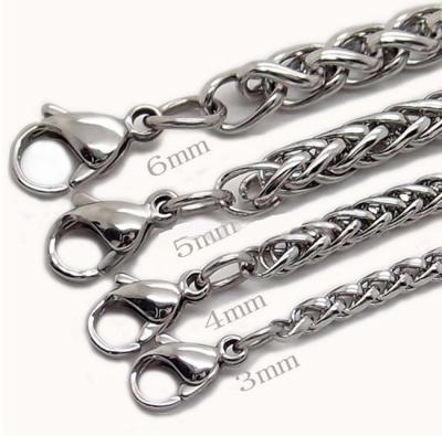 China TAINLESS CLASSIC STEEL TWISTED THICK LONG CHAIN ​​NECKLACE FOR MEN WOMEN for sale