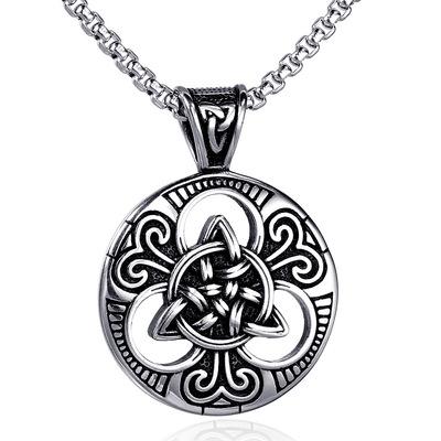 China Hot Sale Viking Scanavia Viking Celtic Knot Stainless Steel Pendant Necklace Men's Punk Gift for sale