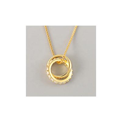 China Joyeria 2020 new 18k gold tok S925 tik diamond simple winding circle clavicle necklace TRENDY new 18k gold female for sale