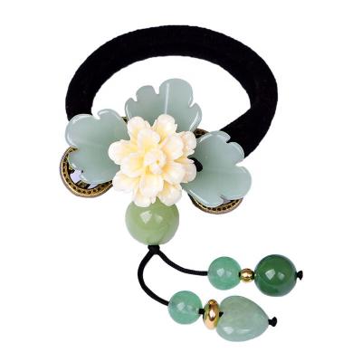 China Europe 2020 national classic features jade hair band rubber hair band accessories for women for sale