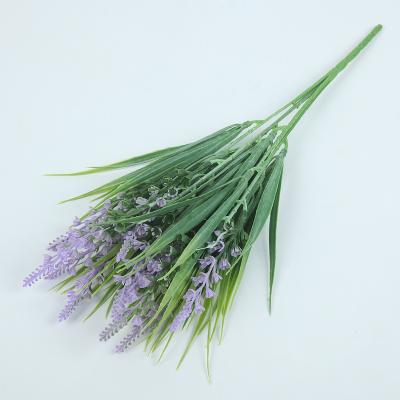 China Wholesale Realistic High Simulation Lavender Decoration Artificial Flowers Purple Plants for sale