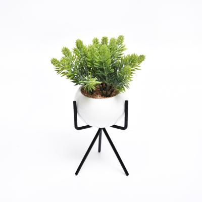 China Newest high simulation plastic potted ceramic pot mini artificial plants for window sill ornament for sale