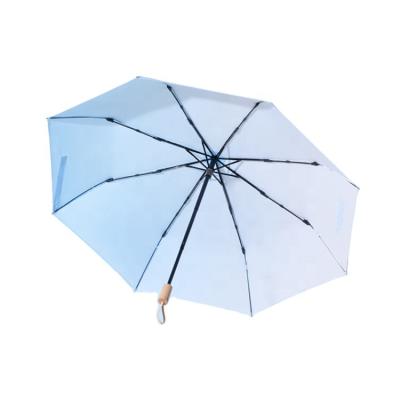 China New Novelty Design Folding Umbrella With Wooden Handle Ribs And Fiberglass Umbrellas for sale