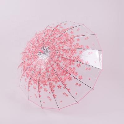 China New Arrival Women Kids Umbrellas Transparent Custom Colorful Promotional Clear Umbrella for sale