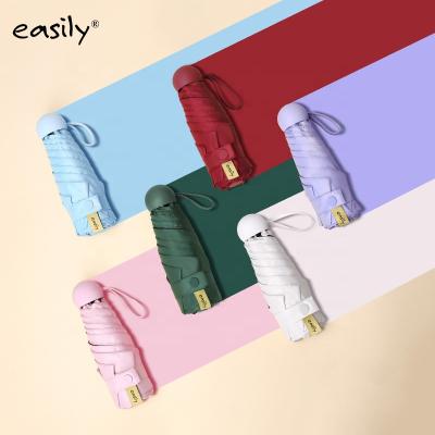 China CLASSIC Small Umbrellas For Women Handbag Size 5 Times Anti UV Capsule Umbrella for sale