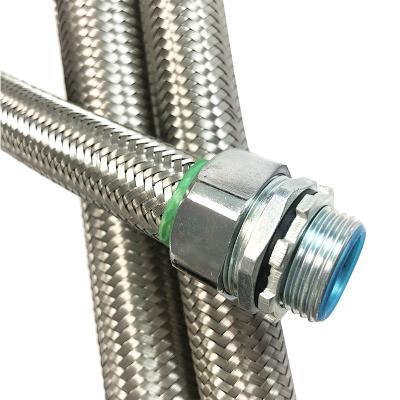 China Anti Corrosion SS304 Stainless Steel Braiding Flexible Metal Tube For Electrical Wire Protected for sale