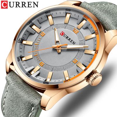 China OEM Curren 8390 Fashion Waterproof Leather Band Luminous Hands Custom Welcome Curren Watches Dropship Mens Quality Watch for sale