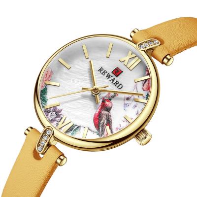 China Fashion Retail Waterproof Female Back Wrist Watch Stainless Steel Case Reward Ladies Quartz Ladies Luxury Watches for sale