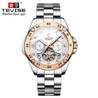 China Tevise Automatic Chronograph Automatic Watch 2021 New Men's Automatic Wrist Watch 6 Indicator Screw Case Watch Drop Ship for sale