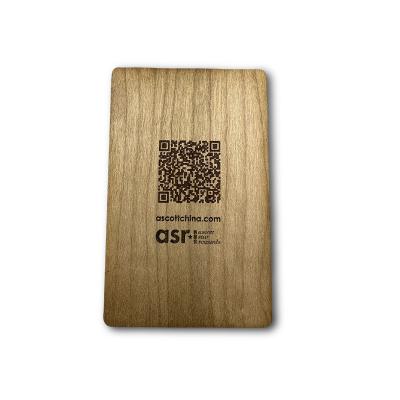 China Custom Logo Wooden NFC Card With QR Code For Business Membership for sale