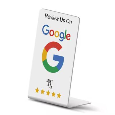 China Customizable Google Review Stand NFC Table Stand Display 13.56MHz for sale