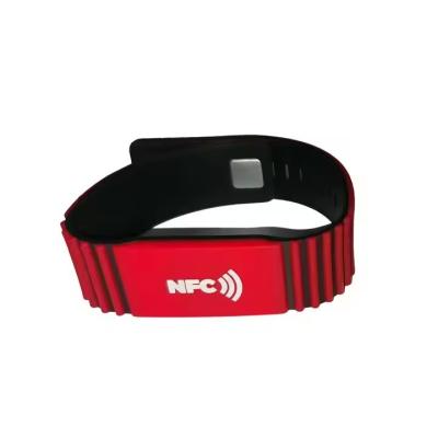 China Sports NFC Silicone Wristband NFC Armband For Mobile Phone Reading / Recording for sale