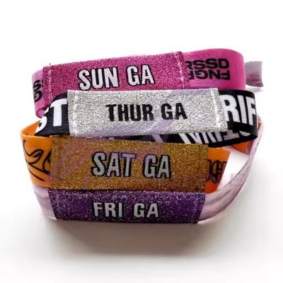 China Elastic NFC Fabric Wristband RFID Chip Bracelet With Custom Logo for sale