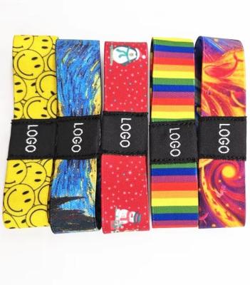 China Eco Friendly Colorful Fashion NFC RFID Cloth Wristbands Adjustable for sale