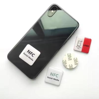 China 13.56MHz Custom RFID Key Fob NFC Epoxy Sticker Instant Sharing For Phone NFC Stickers for sale