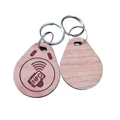 China Customized Smart RFID Access Control Key Tags Wooden/Plasyic/Epoxy NFC Key Tags for sale