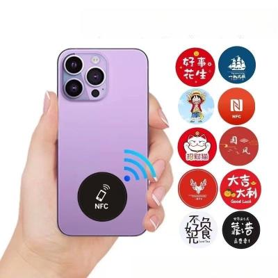 China Benutzerdefinierte digitale Visitenkarte Mobiltelefon-Aufkleber Nfc Epoxy-Aufkleber Flat Nfc Social Media Tag Nfc Tag für alle Telefone zu verkaufen