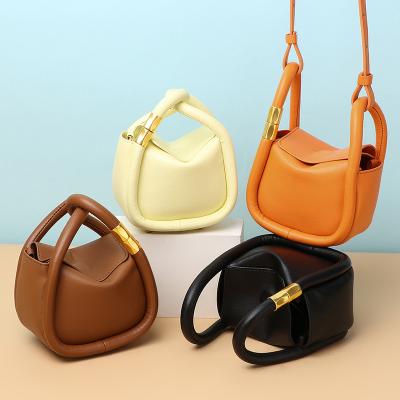 China GENUINE LEATHER luxury designer ladies shoulder bucket bag women portable handbag for sale