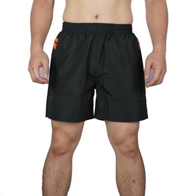 China OEM Logo Polyester Black Running Shorts Custom Made Anti-Wrinkle Pants Mens Gym Shorts for sale