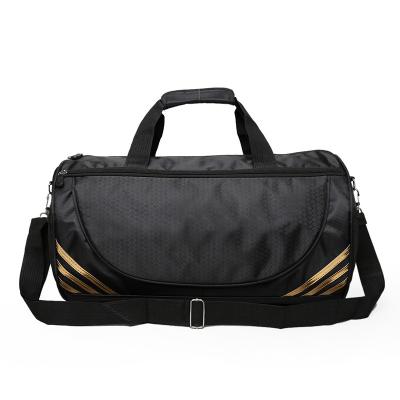 China Gym Exercise New Design Large Capacity Durable Roomy Black Fitness Travel Sports Bag Strap Shoe Compartment for sale